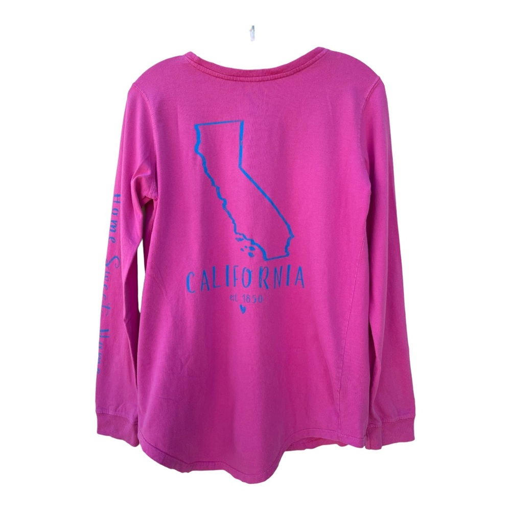 State of Mine California Long Sleeve Pink Tee Sz S
